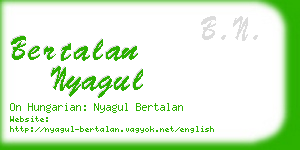 bertalan nyagul business card